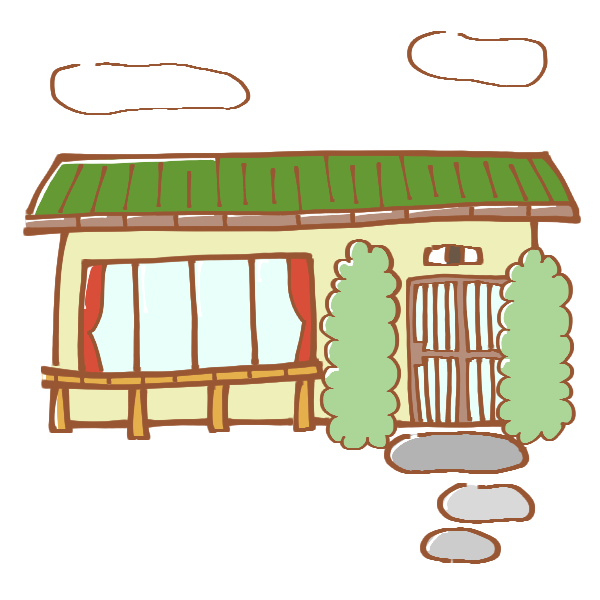 平屋のイラスト