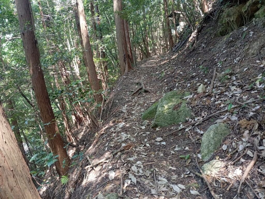 狸谷山不動院の奥の院へ続く山道