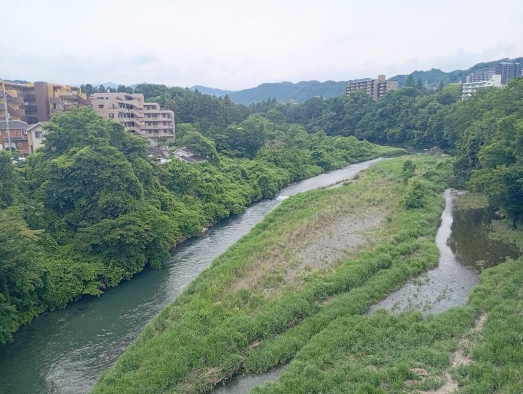 青梅の調布川から見た多摩川②